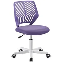 Yaheetech Drehstuhl Höhenverstellbarer Bürostuhl ohne Armlehnen, Schreibtischstuhl mit Netzbezug fürs Arbeitszimmer/Büro/Wohnzimmer
