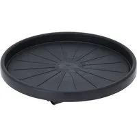 HAC24 Pflanzenroller Blumenroller Rund Ø 35 cm Anthrazit mit 4 Rollen Blumentopf Rollbrett, (1-St), Tragkraft 50 kg