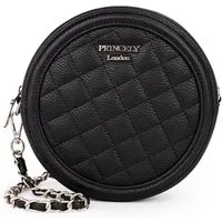Princely London Schultertasche POLLY - Kompakte runde Handtasche für alles wichtige