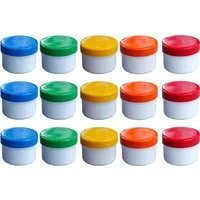 Doserie Kuhn Dose für Salben, Cremes oder Kleinigkeiten (Füllvolumen 35 ml (flach), Höhe 35 mm, 15 St., Salbendosen mit passenden Deckeln), Salbentiegel, Salbenkruke, Cremedose