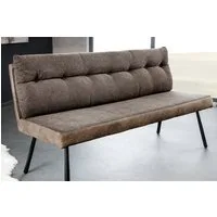 riess-ambiente Sitzbank BIG GEORGE 160cm taupe - Microfaser, Flachgewebe, Metall-Beine (Einzelartikel, 1-St), mit Taschenfederkern & Rückenlehne – ideal für Esszimmer oder Küche