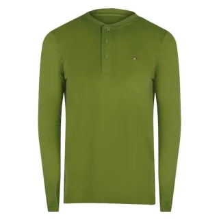 Tommy Hilfiger - T-Shirt für Herren, Langärmlig (Grün)