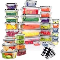 SURFOU Frischhaltedose 34er Dosen Set mit Deckel Vorratsdosen Aufbewahrungbox, Aufbewahrungsbox mit Deckel Küche Food Container Brotdosen Set