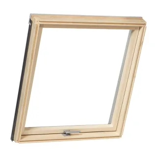 Dachfenster 114 x 140 cm, Holz, Kiefer, Farbe außen Anthrazit, Schwingflügel, Profil Slim Pine, 2-fach Verglasung, individuell konfigurierbar