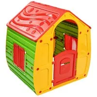 Haushalt International Spielhaus Kinderspielhaus für den Garten Magical outdoor Kunststoff mit Fenster, für Indoor und Outdoor geeignet / mit parkatischen Stecksystem