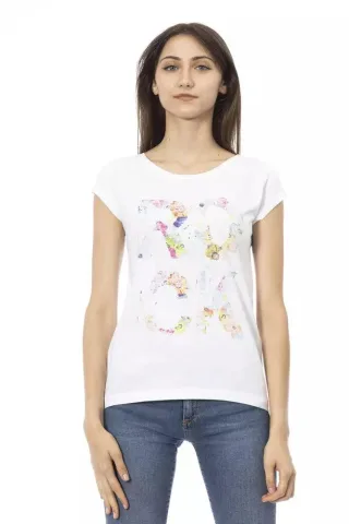 Trussardi Action Weißes Baumwoll-T-Shirt für Frauen