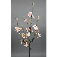 Kunstblume Künstlicher Kirschblütenzweig / Ast 75x30cm GA Kirschblüte, Seidenblumen Roß, Höhe 75 cm, Rosa-Creme