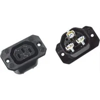 Bachmann Kaltgerätedose IEC320 C13 Stromadapter, 0 cm, mit Schraubanschlüssen schwarz, 917.171