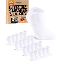 sockenkauf24 Sneakersocken 10 Paar Sneaker Socken Herren Damen Sportsocken Baumwolle (30-Paar) Atmungsaktiv mit Mesh-Streifen