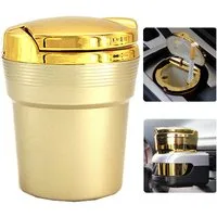 Bolwins Aschenbecher F68C KFZ LED Aschenbecher Autoaschenbecher Beleuchtung Getränkehalter, KFZ Aschenbecher mit LED Beleuchtung
