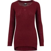 URBAN CLASSICS Rundhalspullover Urban Classics Damen Ladies Long Wideneck Sweater (1-tlg)