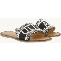 Ulla Popken Sandalen Perlen-Schriftzug Memory Foam Weite H Sandalette