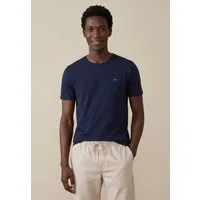FYNCH-HATTON T-Shirt Sommershirt in unifarben, mit Logostickerei