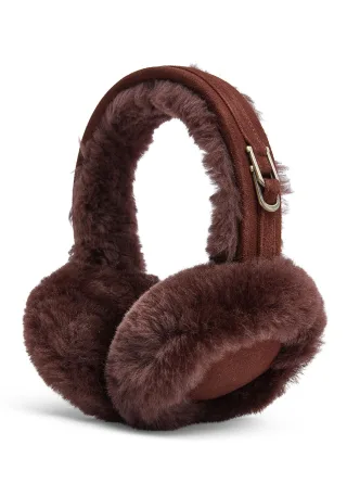 Damen Winter-Ohrenschützer, superweich, flauschig, braun, warm und gemütlich, Ohrenwärmer