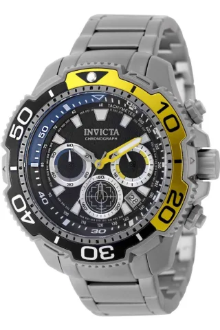 Invicta Ti-22 49492 Herrenuhr - Quarzwerk - Titan mit schwarzem Zifferblatt - 48 mm