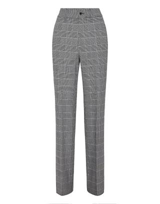 Long Straight Trousers Prince Of Wales