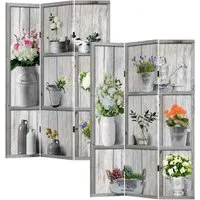 HTI-Living Paravent Paravent Flora (Stück, 1 St., 1 Paravent), Raumteiler Sichtschutz Trennwand