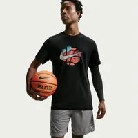 Nike T-Shirt Nike Men's Basketball T-Shirt mit Rundhalsausschnitt, aus Baumwolle, normale Länge