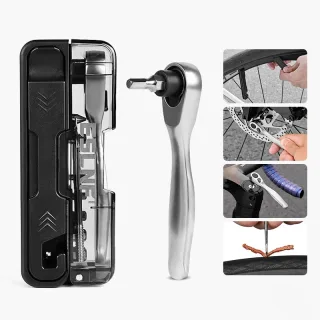 ESLNF 14-in-1 Flip-top Mini Multifunctional Wrench Tools Set Portable Bike Allen Key Tyre Lever Quick Release Wrench Gad