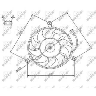 NRF K?hlerl?fter VW Transporter T4 47745