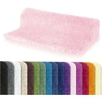 spirella Badematte HIGHLAND, Höhe 40 mm, Badteppich Hochflor, 100% Polyester Microfaser, Anti-Rutsch Beschichtung, für Fußbodenheizung geeignet, waschbar 40°, schnelltrocknend, Polyester, rechteckig, Rutschhemmende Unterseite aus Latex, Maschinenwasc