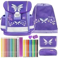 Belmil Schulranzen Set Classy 10-teilig 2026 Mädchen Starlight Wings Butterfly