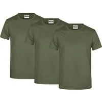 James & Nicholson T-Shirt 3er-Pack Klassisches Herren Basic T-Shirt JN790 (Spar-Set, 3er-Pack) Klassisches T-Shirt in mittelschwerer Single-Jersey-Qualität