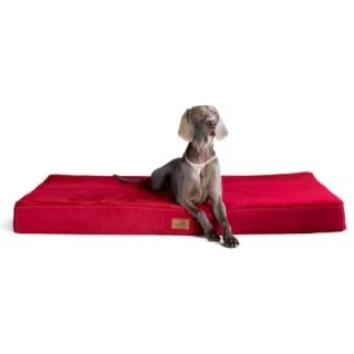 Tierlando STUART ORTHO PLUS - Orthopädische Hundematte dunkelrot 80 cm, 13 cm, 60 cm