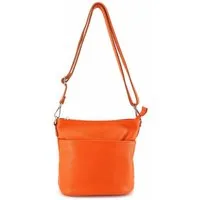 ITALYSHOP24 Schultertasche Made in Italy DAMEN LEDER TASCHE Crossbody Umhängetasche Mini Hobo Bag, Ledertasche Damentasche City Bag CrossOver Freizeit CrossBag Shopper