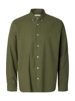 selected men - SLMCOLE-JAY MELANGE REG LS SHIRT NOOS - Gr. - L