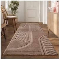Teppium Teppich Boho Design, Rechteckig, Höhe: 20 mm, Kurzflor Boho Teppich Weich Anti-Rutsch Rückseite Waschbar