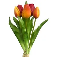 Kunsttulpe Künstlicher Tulpenbund mit 5 Tulpen, 30cm Kunstblume Frühling, Gasper, Höhe 30.00 cm