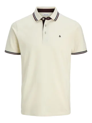 JACK&JONES - JJEPAULOS POLO SS NOOS Antique White - Gr. - L