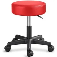 TRESKO Drehhocker Rollhocker höhenverstellbar, 10 cm Dicke Polsterung, Arbeitshocker Hocker 360° drehbar