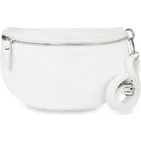 Frentree Umhängetasche Damen aus Echtleder, Made in Italy, Crossbody Schulter/Bauchtasche, mit silbernem Reißverschluss, verstellbarer Schulterriemen, Größe Maxi