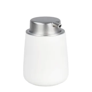 Seifenspender Nova Porzellan 250ml 8x12cm | Zone Denmark Matt Soft-Touch white Seifendosierer Pumpseifenspender für Badezimmer und Küche.