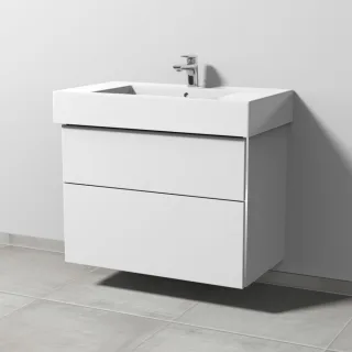 Sanipa 3way Waschtischunterbau zu Duravit Vero Waschtisch mit 2 Auszügen, Weiß-Soft BR71843