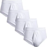 Erwin Müller Slip Herren-Slip 4er-Pack Feinripp Uni