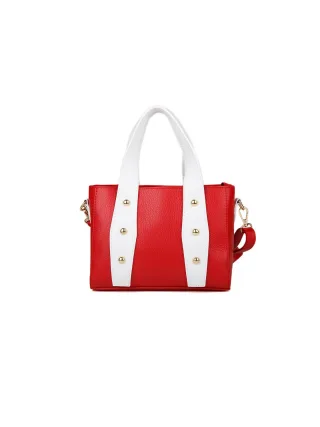 Giulia Monti Schultertasche Klassisch Rot Weiß