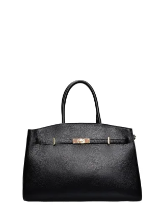 Anna Luchini Schwarz Rindsledertasche