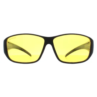 Montana Rectangle Unisex Matte Schwarz Gelb Polarized FO4 Fit Over Glasses Night Driving Sunglasses