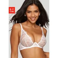 LASCANA Bügel-BH Gianna aus leicht schimmernder Spitze in transparenter Optik, sexy Dessous