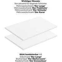mokebo Einlegeboden Die Einleger (2er-Set), Böden für Mehrzweckschränke Der Lange, Der Praktische & Der Schlanke