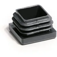 Enkotrade Endkappe Lamellenstopfen, (4-St), Schwarz, quadratisch, 10 x 10 mm, UV-beständig. Made in Germany