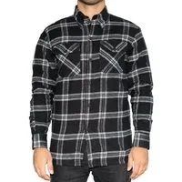 BRUBAKER Protektorenhemd Motorradhemd mit Schutzfutter aus Aramid - Protektorentaschen (Sicherheitshemd für Motorradfahrer, 1-tlg., Schottenkaro, in Holzfäller Optik), Motorrad Biker Flanell Hemd Tartan