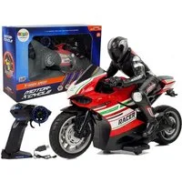 Wisam RC-Auto Sportmotorrad 2.4G Ferngesteuerter Racer Reichweite 35m Rot