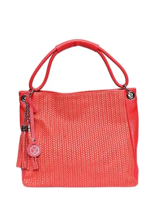 Luisa Vannini Rot Rindsledertasche