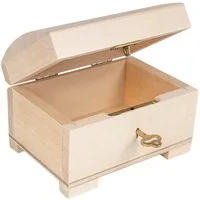 Creative Deco Aufbewahrungsbox Schatztruhe mit Deckel, Schloss und Schlüssel