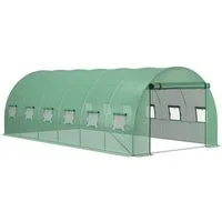 MC Star Foliengewächshaus Gewächshausfolie 6x3x2m, wasserdicht Gartenfolie mit UV Schutz, Folie aus PE, Abdeckplane für Gartenarbeit Treibhaus Folientunnel, Tunnelfolie für Außenbereich, Pflanzen, Grün
