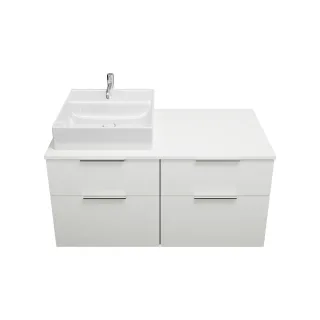 Burgbad Keramik Waschtisch-Set Eqio Weiß Hochglanz/Alpinweiss, SGUS120LF2009C0001 SGUS120LF2009C0001